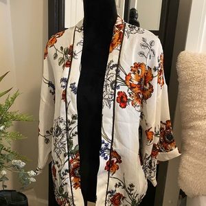 Flower print light way cardigan